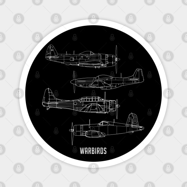 Blueprint Squadron: Legendary Warbirds Magnet by Blue Gingko Designs LLC